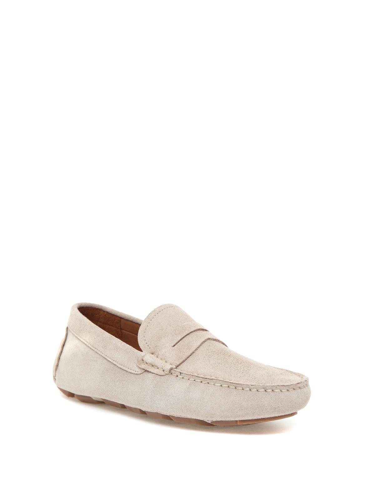 Bej %100 Deri Loafer Ayakkabı - 50267874051