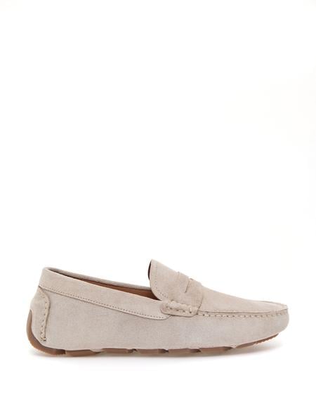 Bej %100 Deri Loafer Ayakkabı - 50267874051