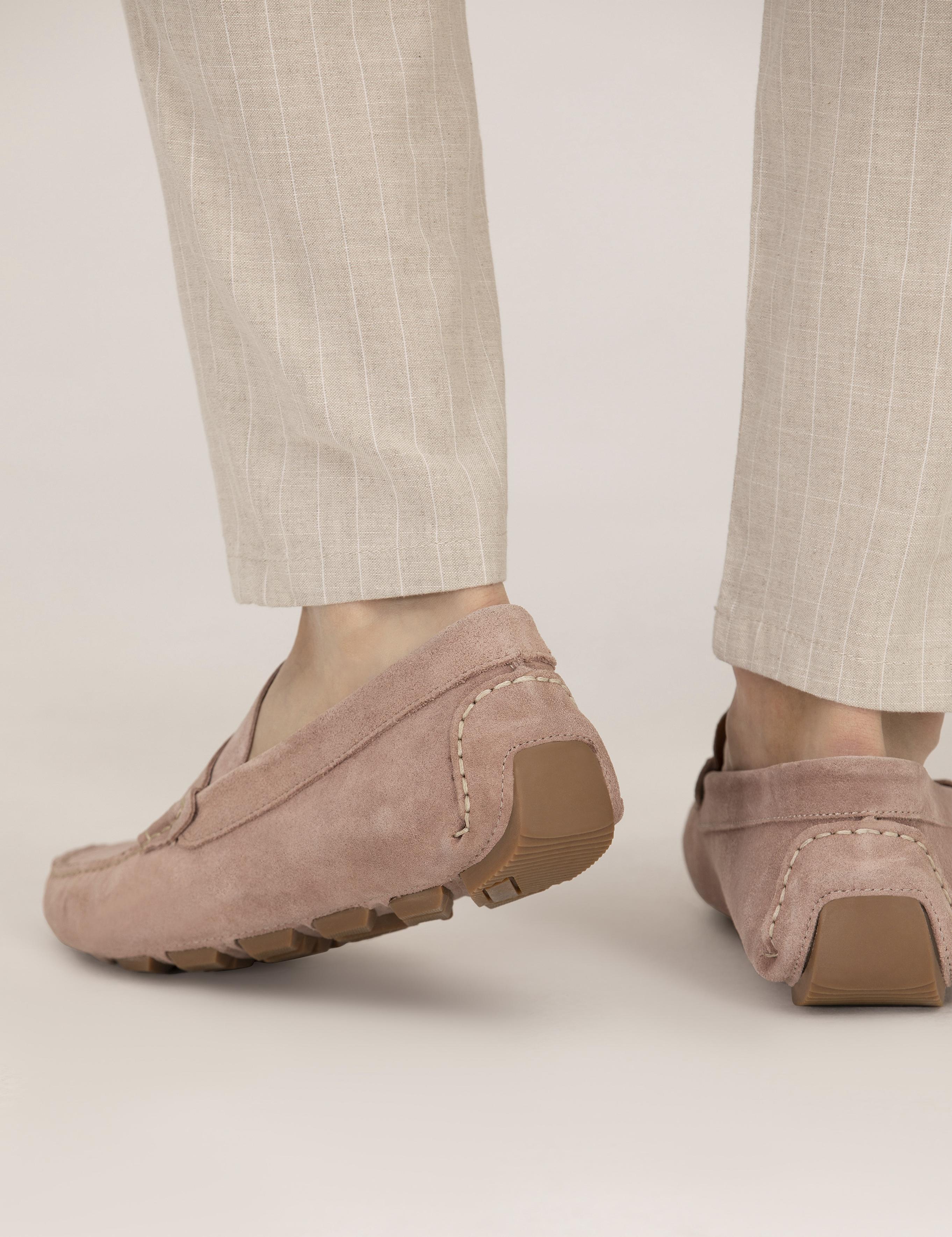 Pudra %100 Deri Loafer Ayakkabı