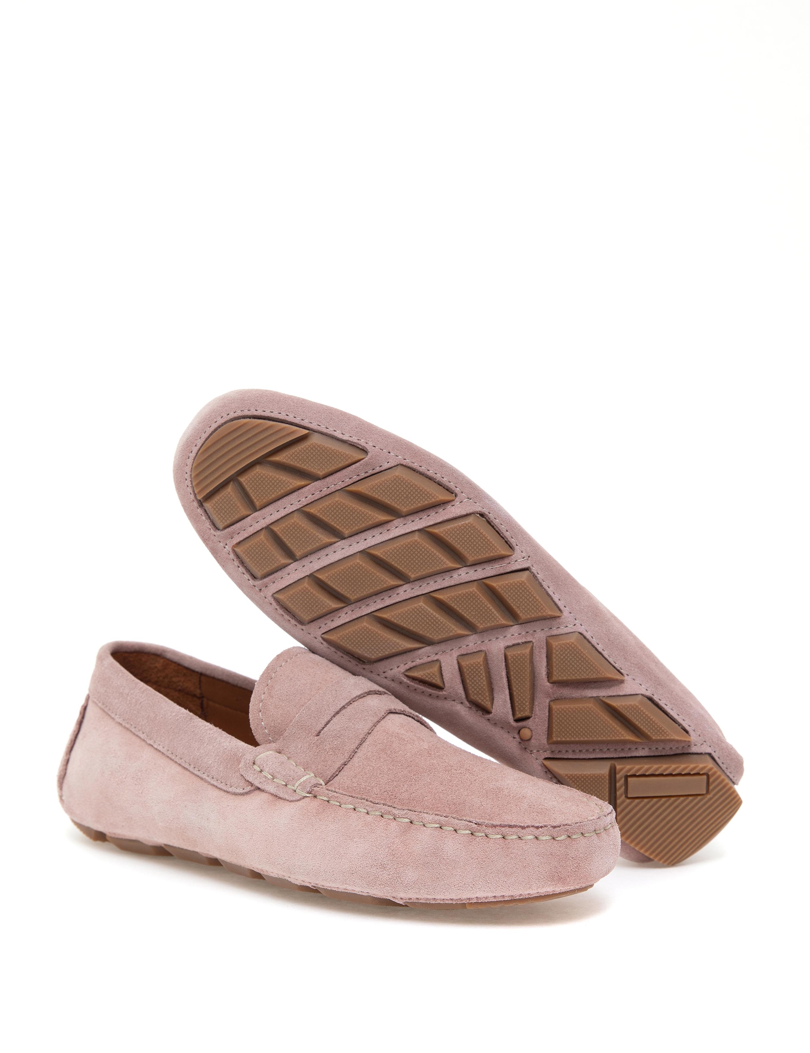 Pudra %100 Deri Loafer Ayakkabı