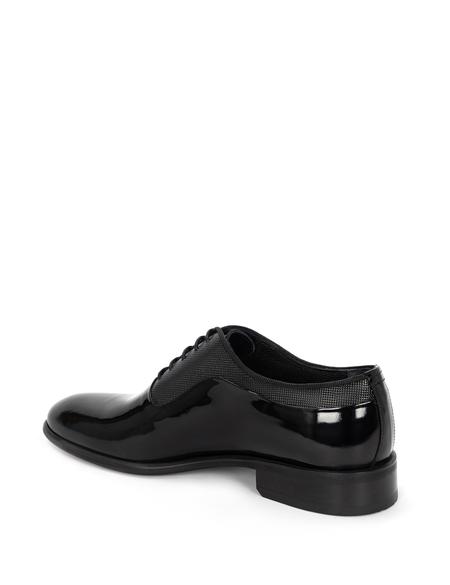 Siyah %100 Deri Damatlık Rugan Klasik Ayakkabı - 50269080002