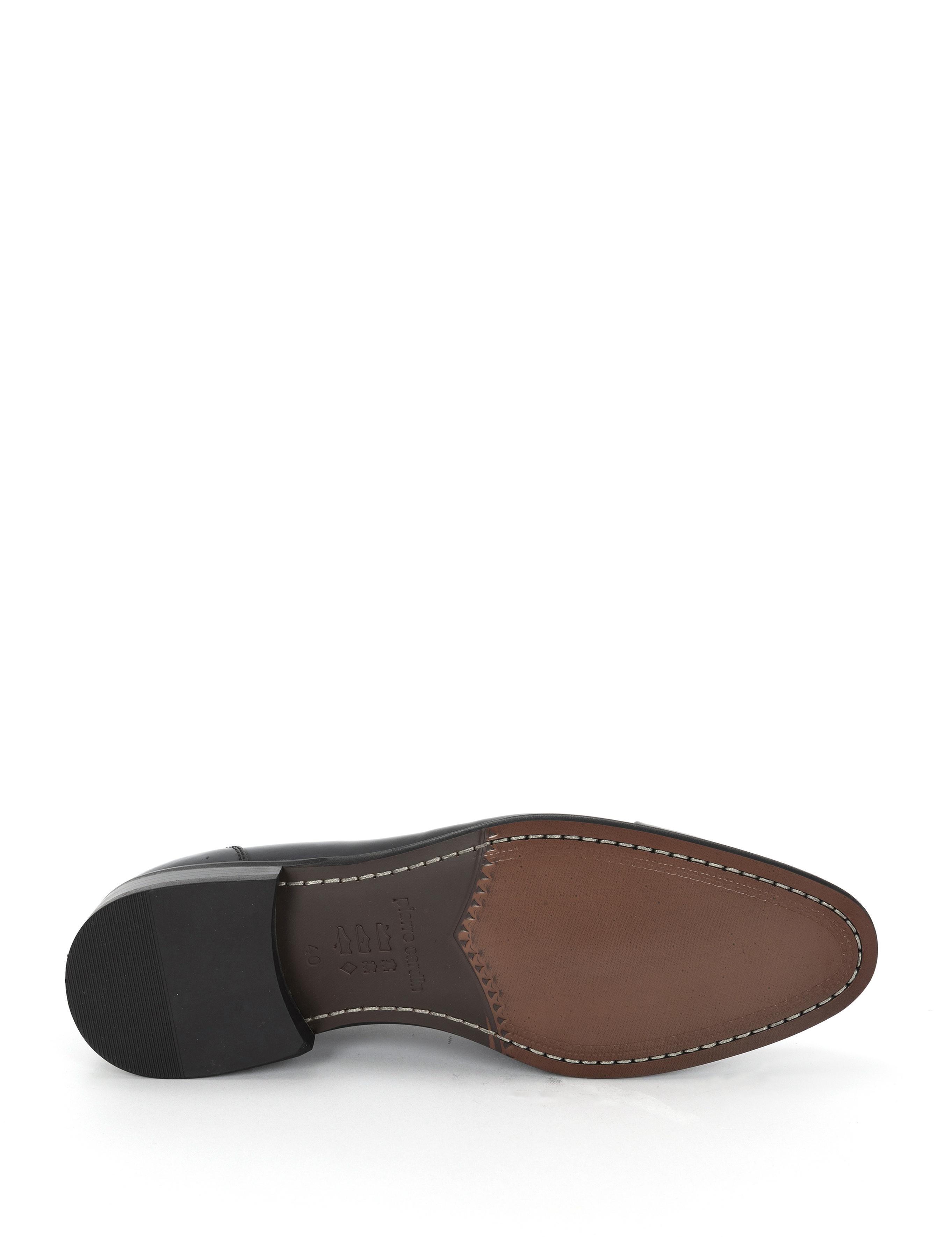 Siyah %100 Deri Damatlık Rugan Klasik Ayakkabı