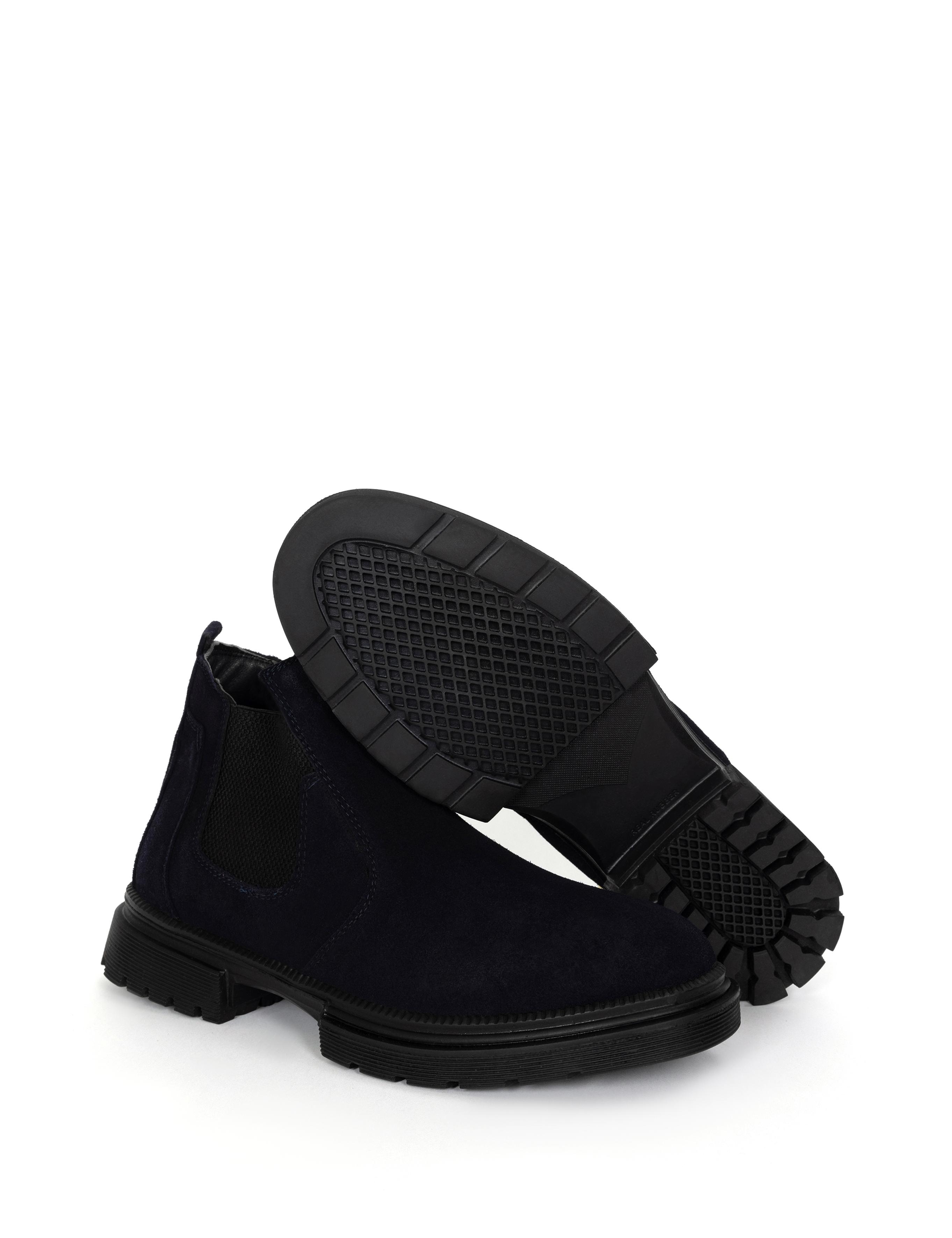 Lacivert %100 Deri Bot