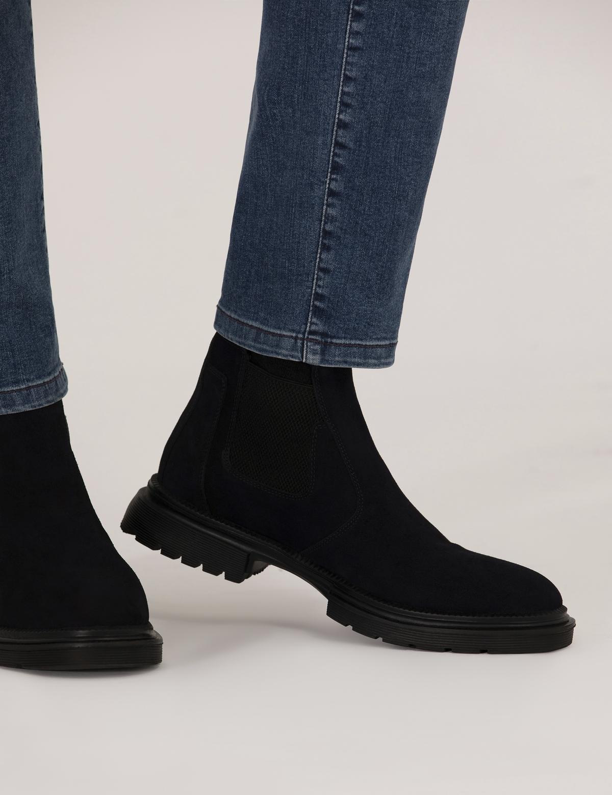 Lacivert %100 Deri Bot