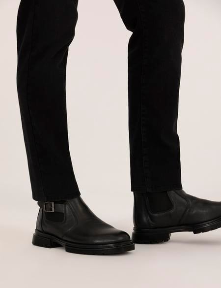 Siyah %100 Deri Bot - 50276721002