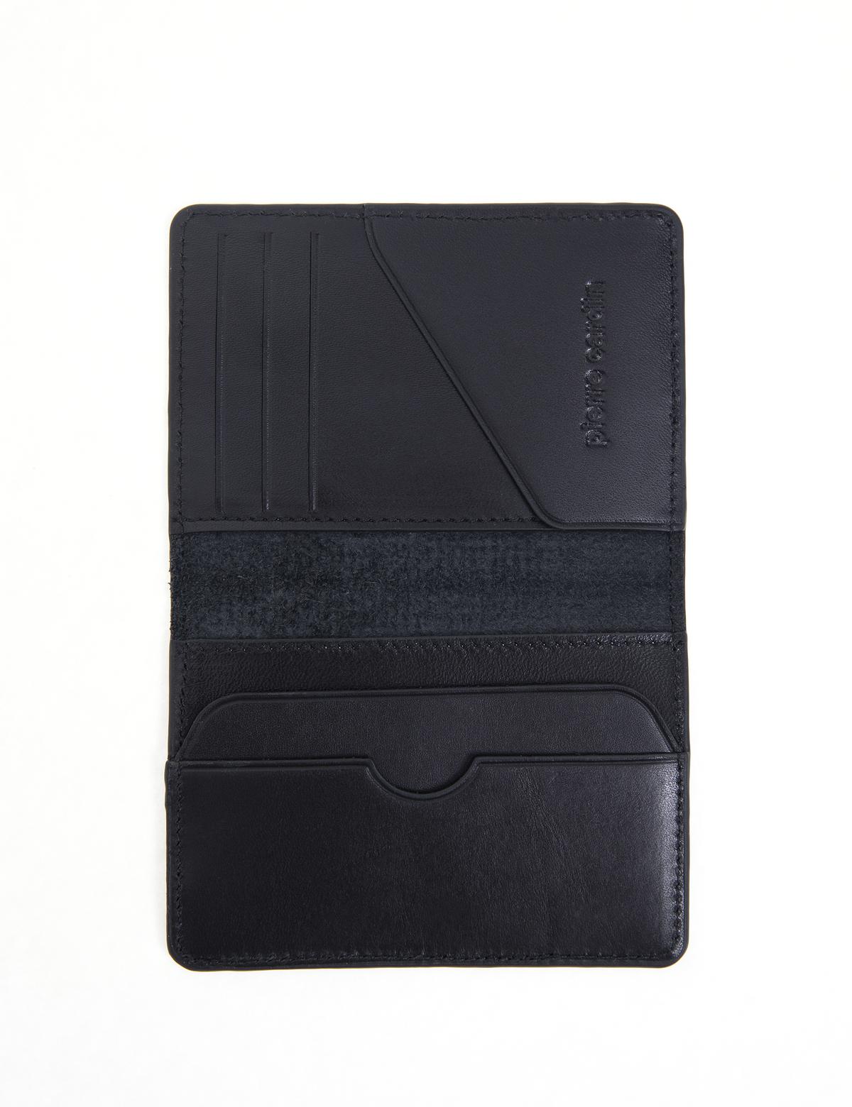 Erkek Siyah Deri Kartlık - 50268554002