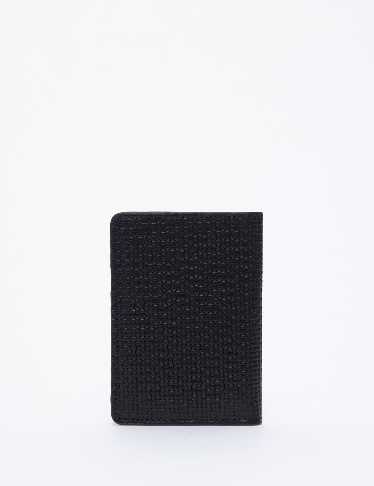 Erkek Siyah Deri Kartlık - 50268554002