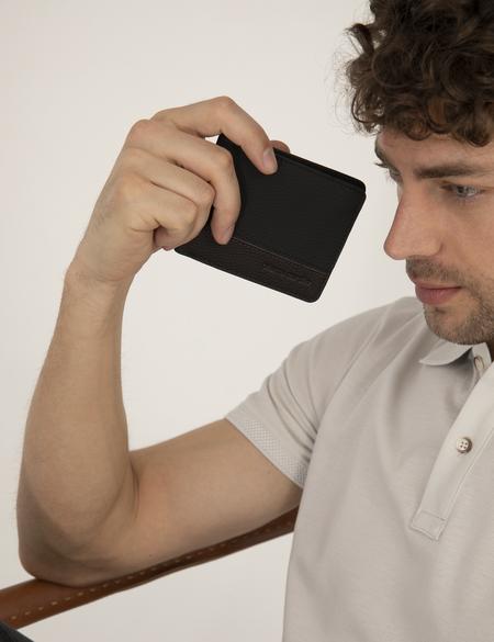 Erkek Siyah Deri Cüzdan - 50275606001