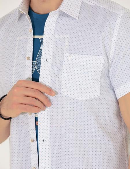 Zümrüt Regular Fit Kısa Kollu Gömlek - 50255276038