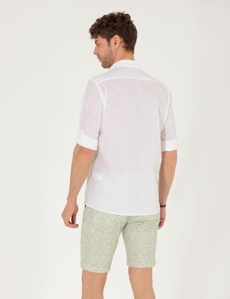 Beyaz Regular Fit Uzun Kollu Gömlek - 50265119138