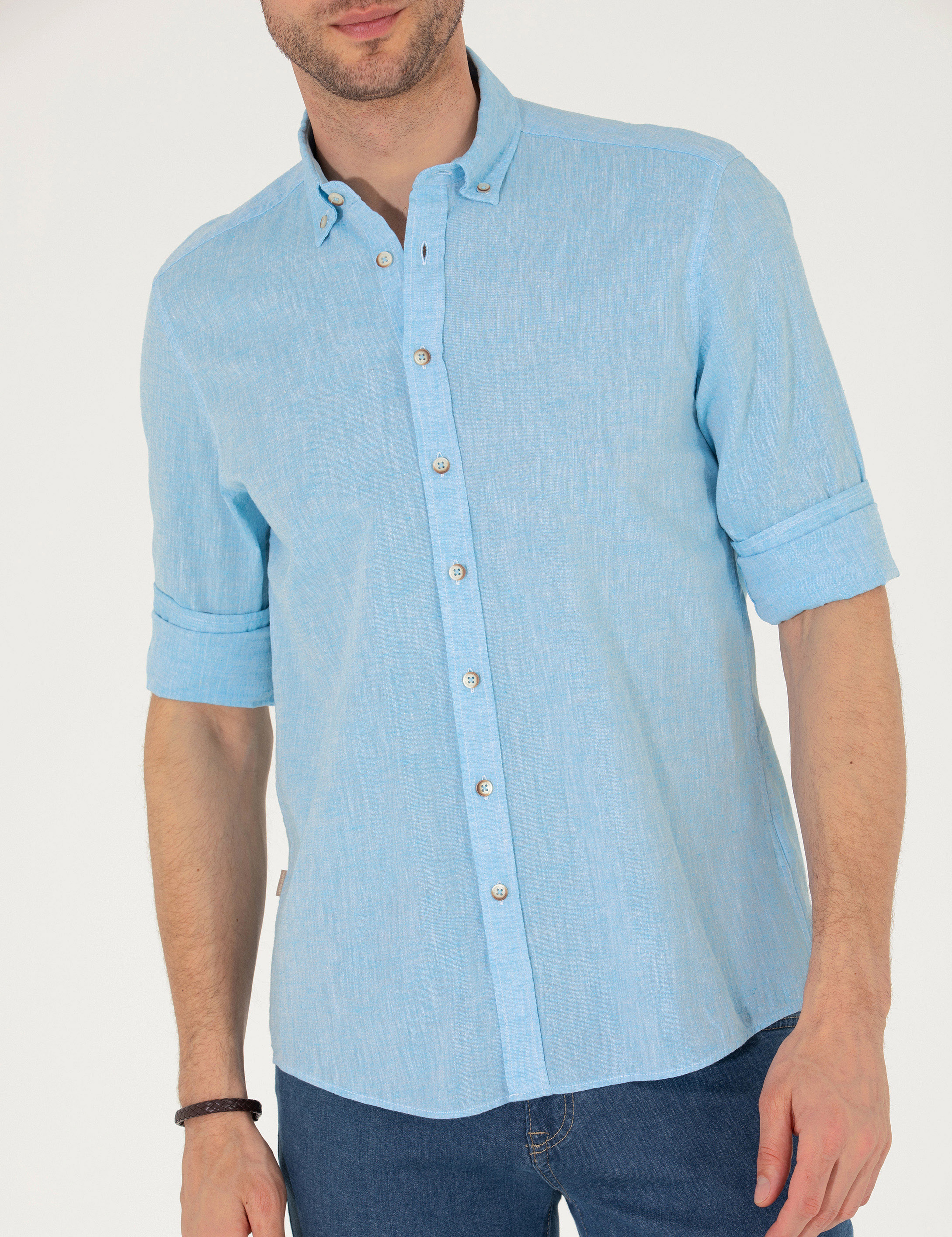 Aqua Regular Fit Uzun Kollu Gömlek - Image 6