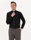 Siyah Parlak Saten Slim Fit Uzun Kollu Basic Gömlek