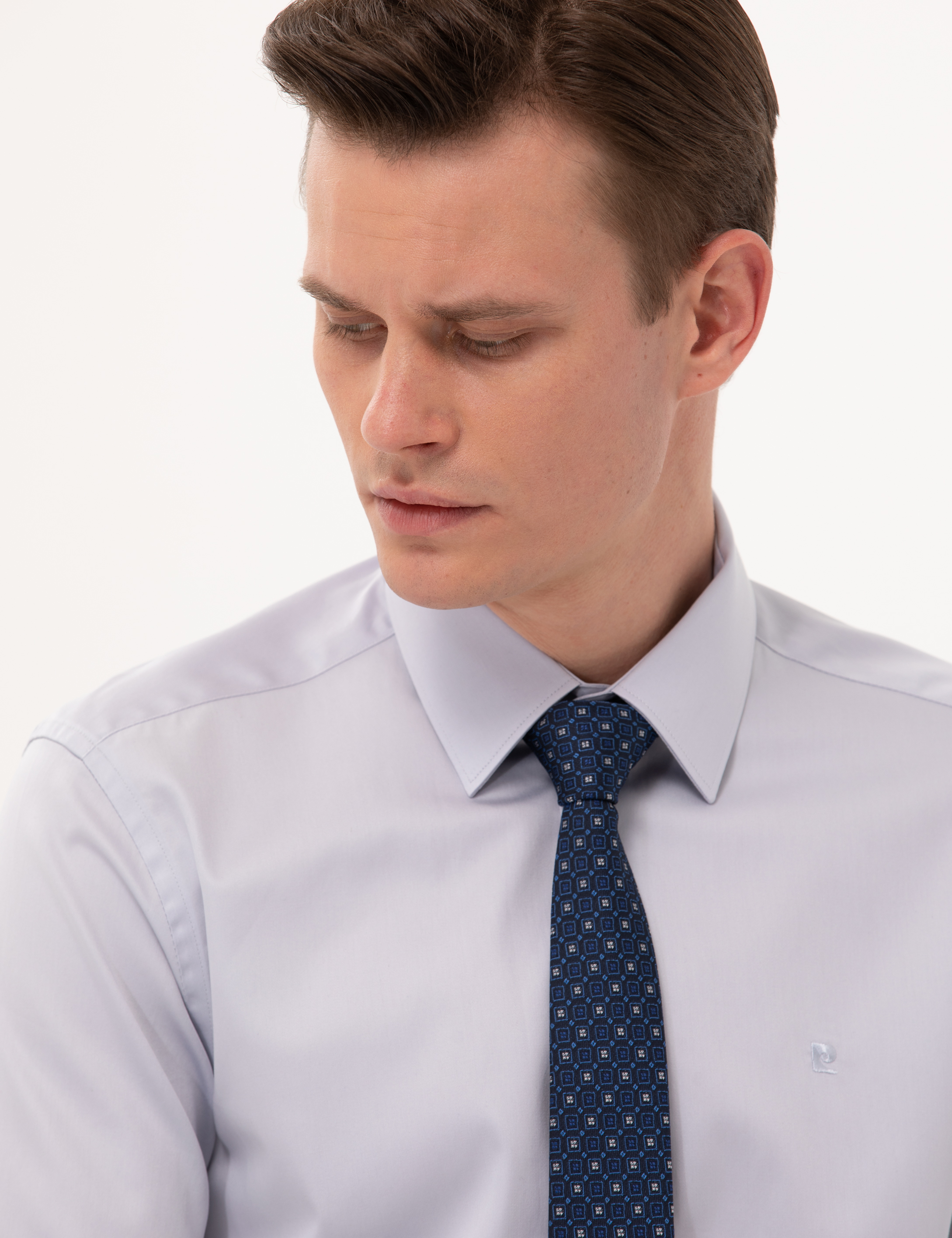 Pierre Cardin Gri Slim Fit Uzun Kollu Klasik Gömlek görsel 2
