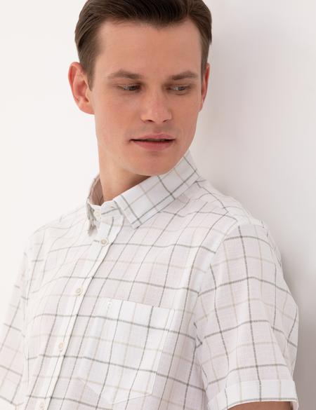 Haki Regular Fit Kısa Kollu Gömlek - 50269178007