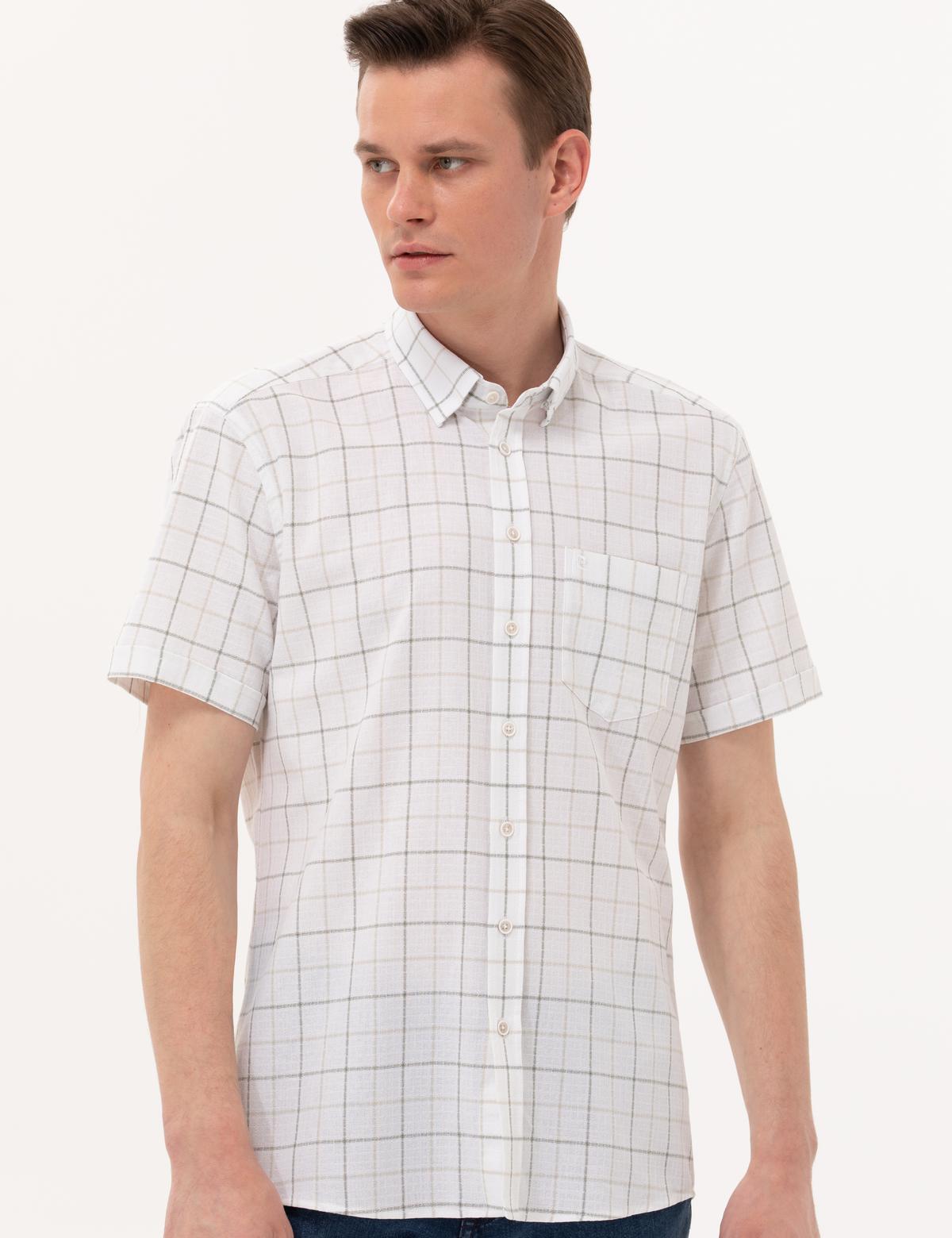 Haki Regular Fit Kısa Kollu Gömlek - 50269178007