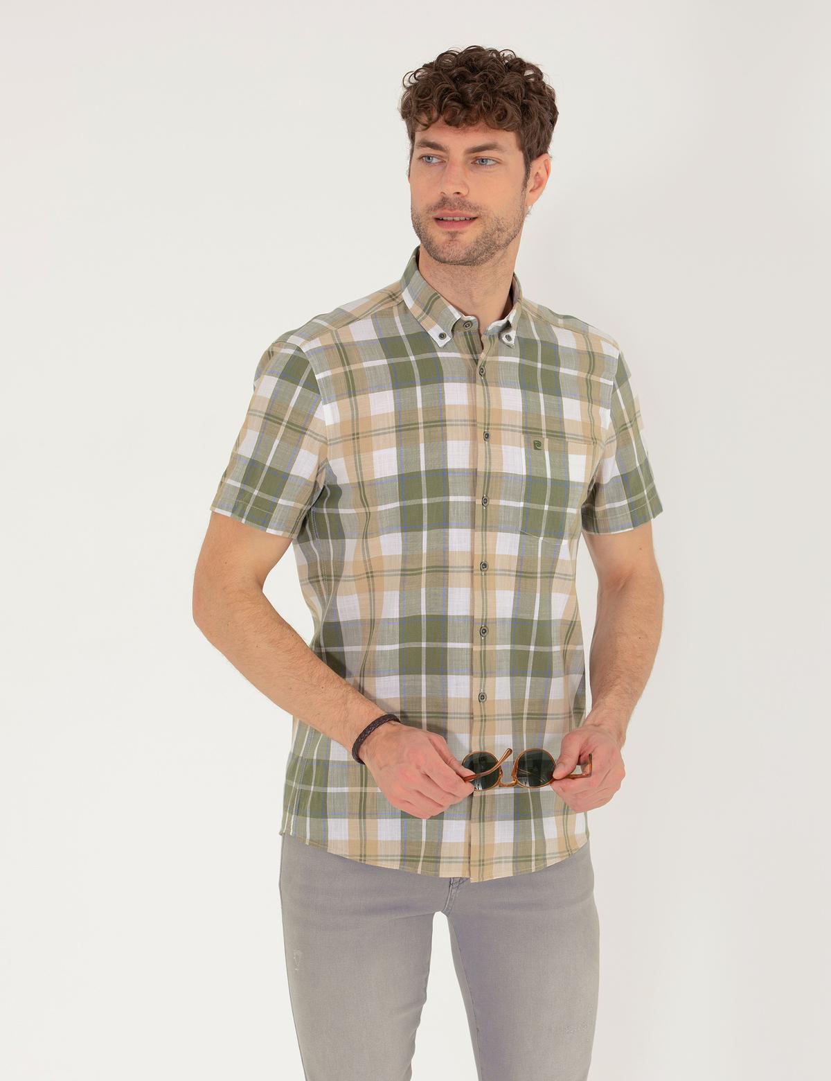 Haki Regular Fit Kısa Kollu Gömlek