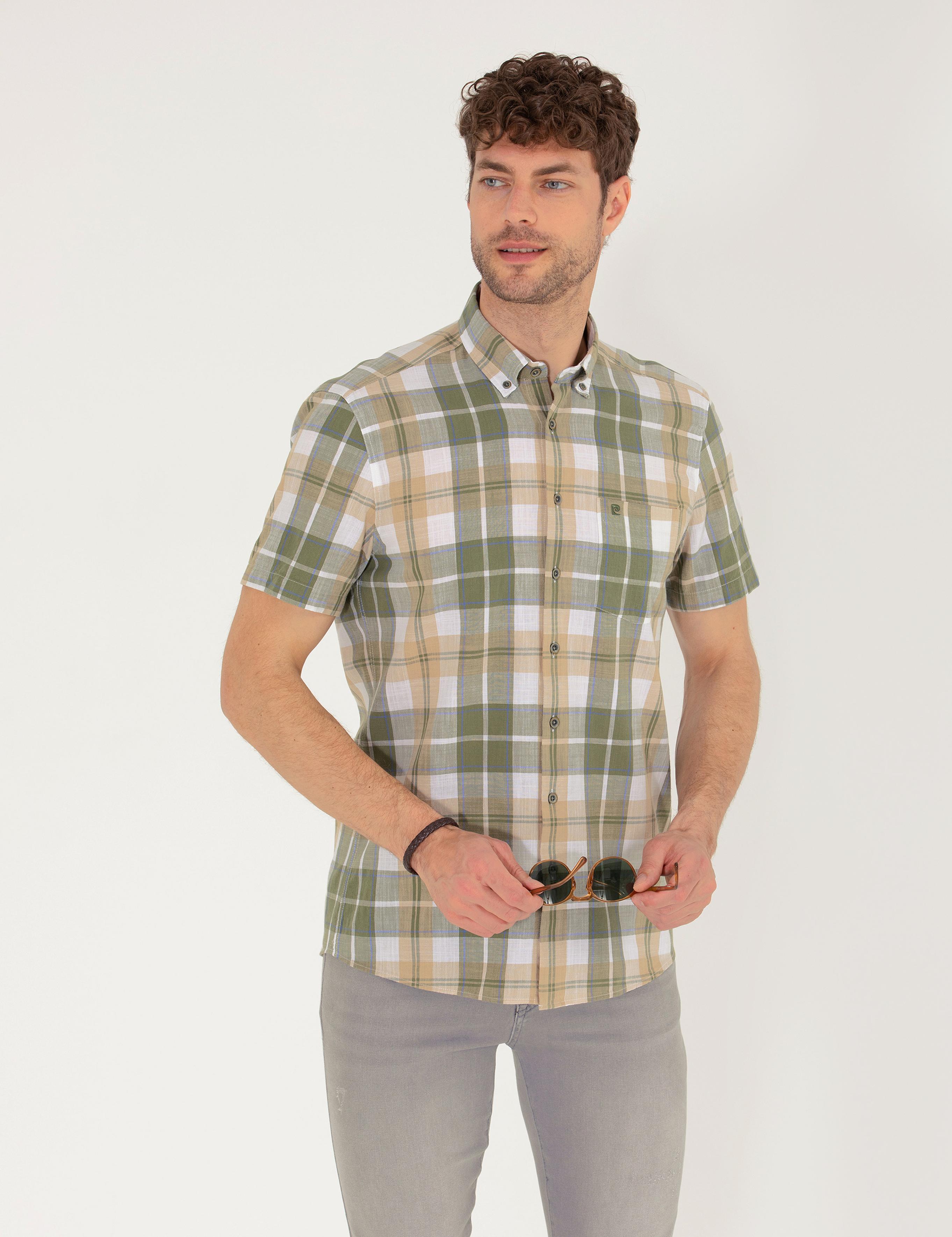 Haki Regular Fit Kısa Kollu Gömlek