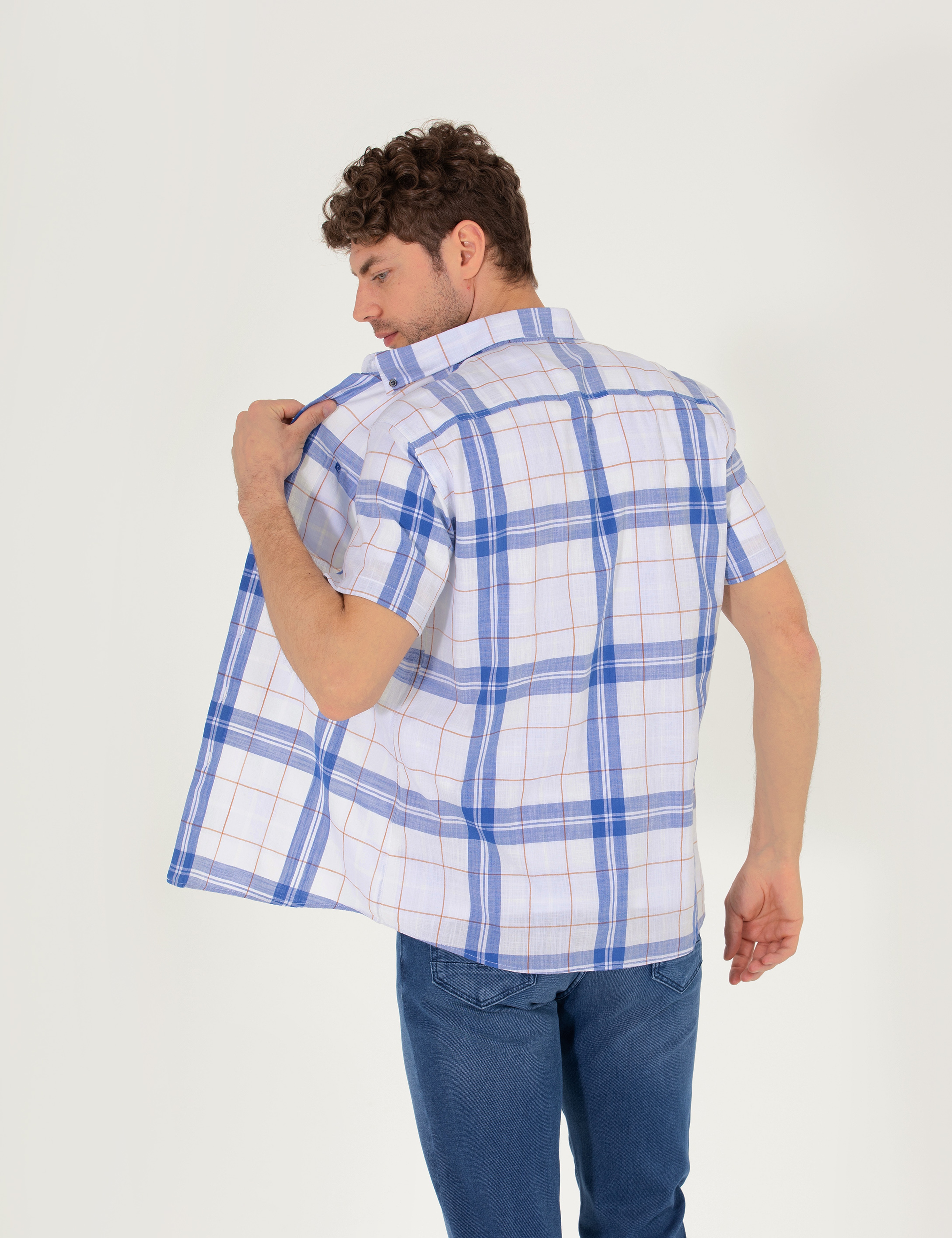 Saks Regular Fit Kısa Kollu Gömlek - Image 5