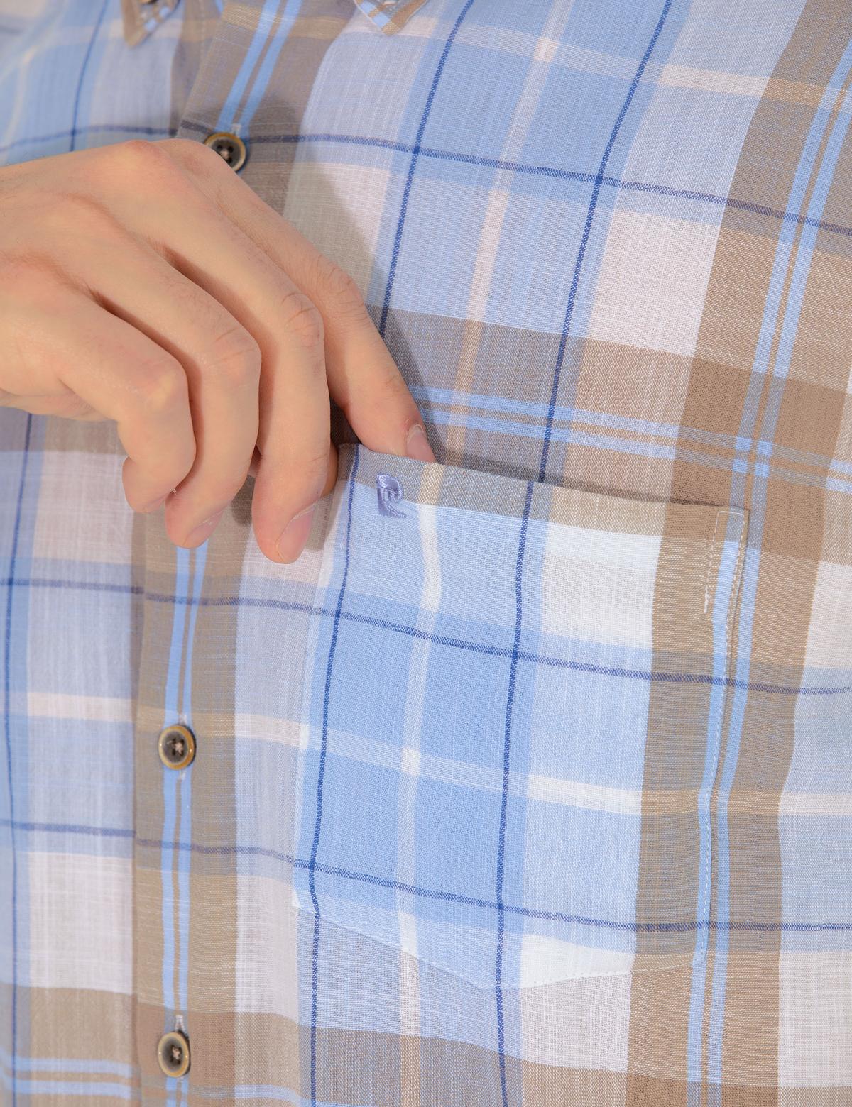 Açık Mavi Regular Fit Kısa Kollu Gömlek - 50269179006