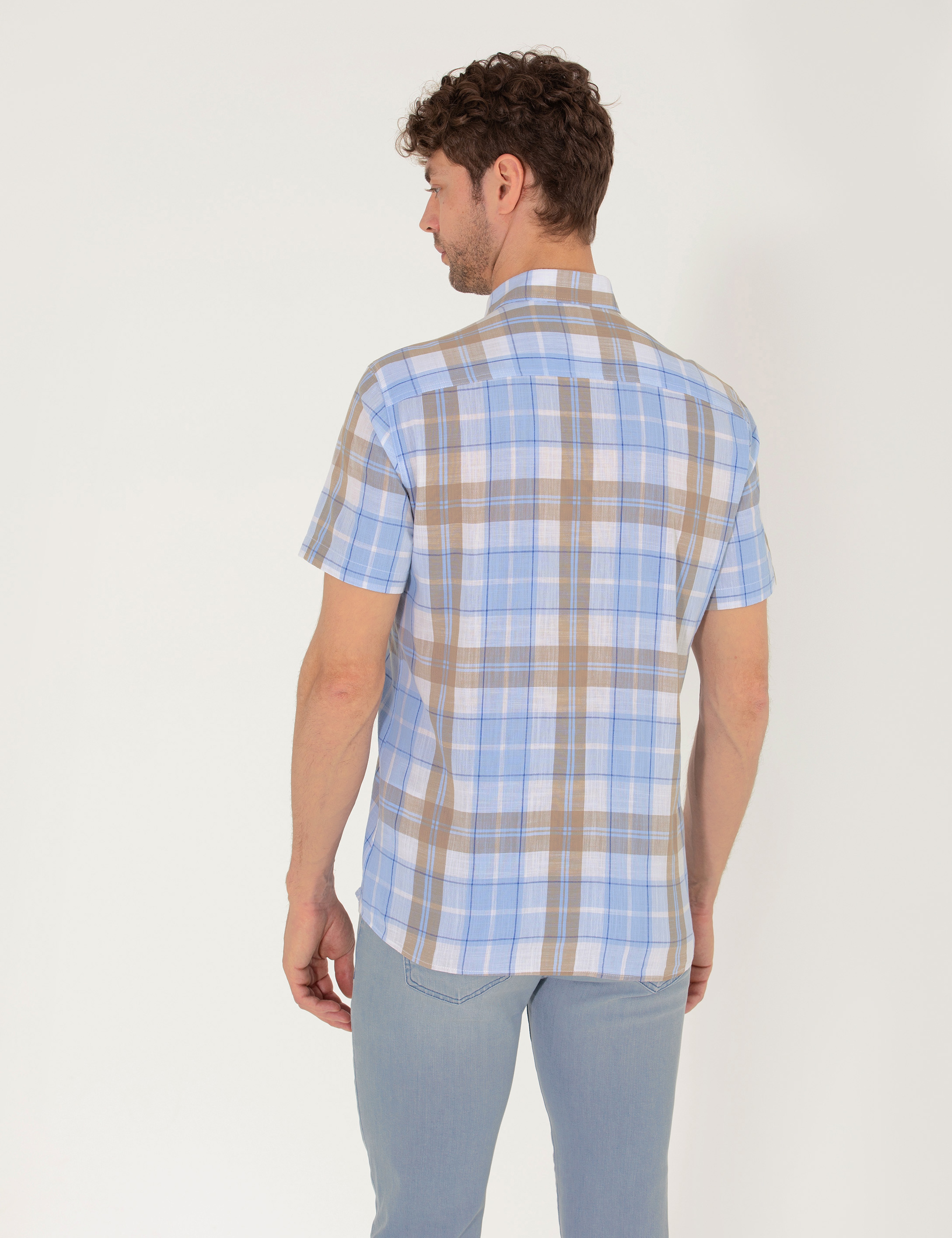 Açık Mavi Regular Fit Kısa Kollu Gömlek