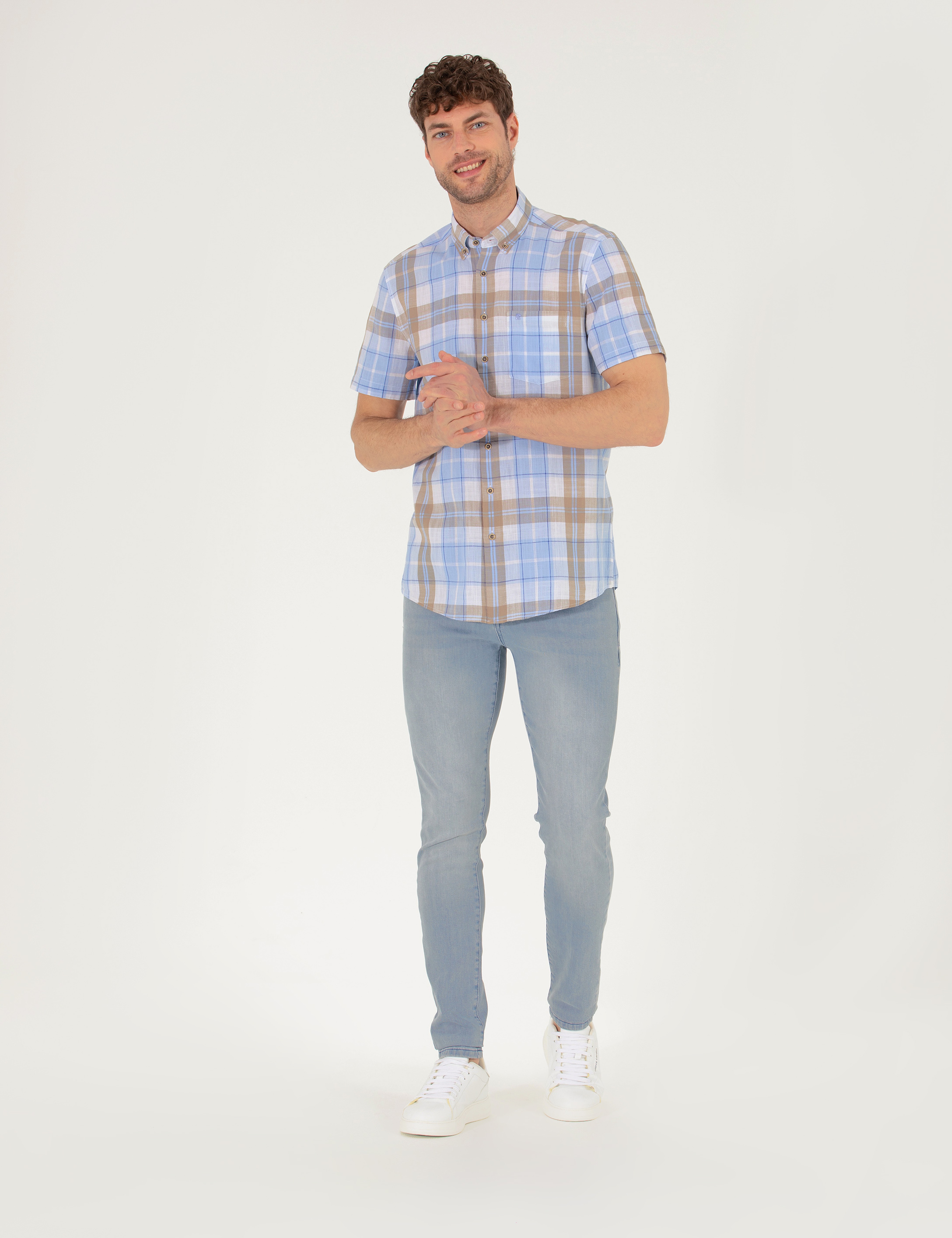 Açık Mavi Regular Fit Kısa Kollu Gömlek