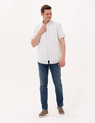 Haki Comfort Fit Kısa Kollu Gömlek