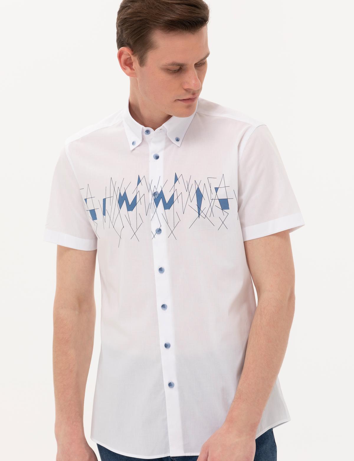 Lacivert Ex. Slim Fit Kısa Kollu Gömlek - 50269451015