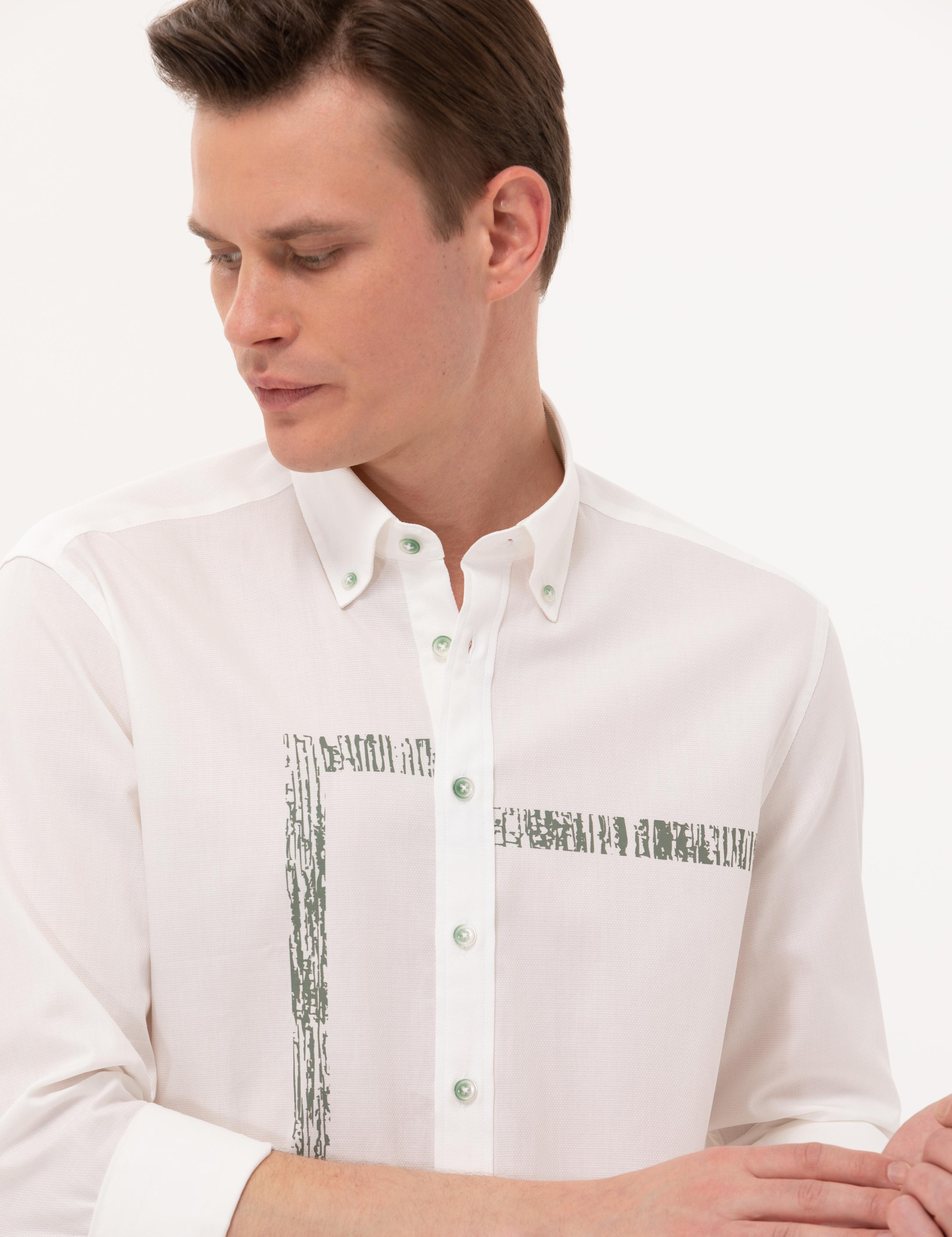 Haki Regular Fit Uzun Kollu Gömlek