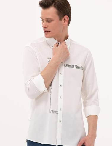 Haki Regular Fit Uzun Kollu Gömlek