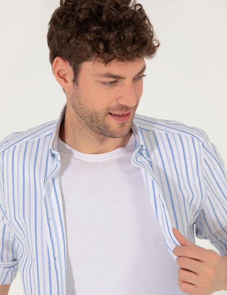 Lacivert Regular Fit Uzun Kollu Gömlek - 50265076033