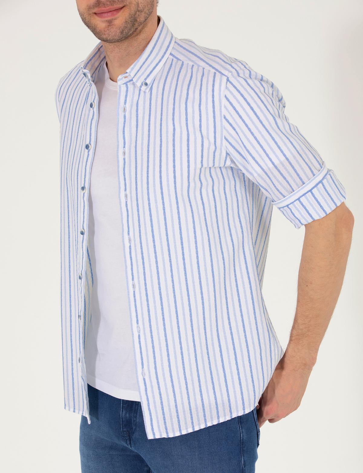 Lacivert Regular Fit Uzun Kollu Gömlek - 50265076033