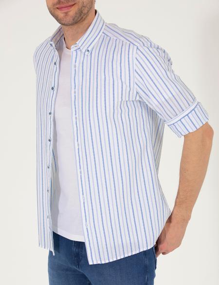 Lacivert Regular Fit Uzun Kollu Gömlek - 50265076033