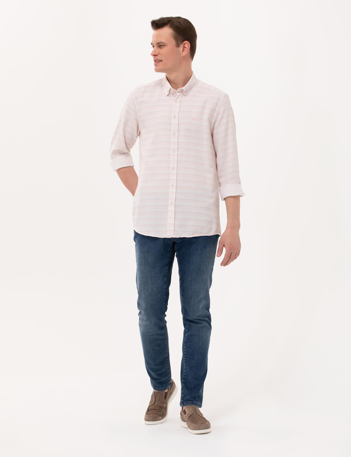 Somon Slim Fit Uzun Kollu Gömlek - 50247126078