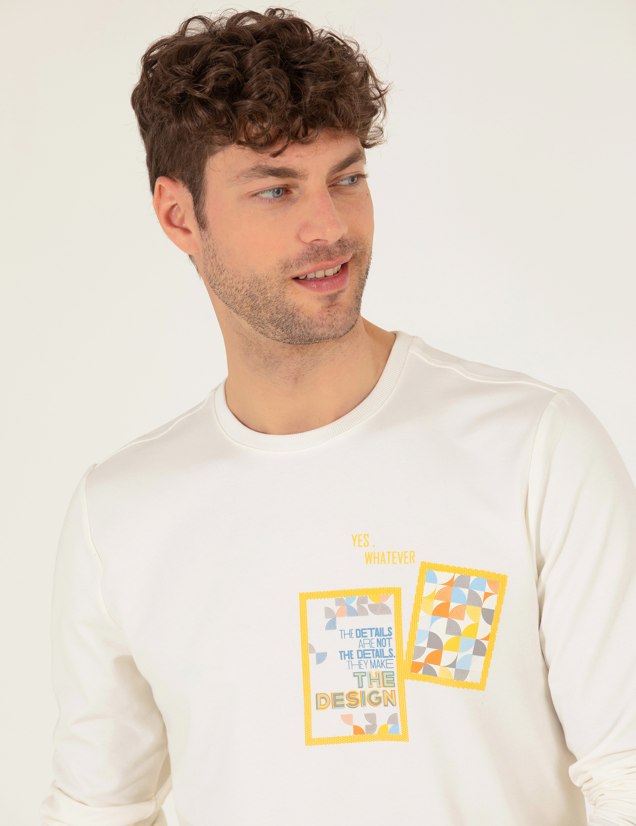 Pierre Cardin Ekru Sweatshirt görsel 3