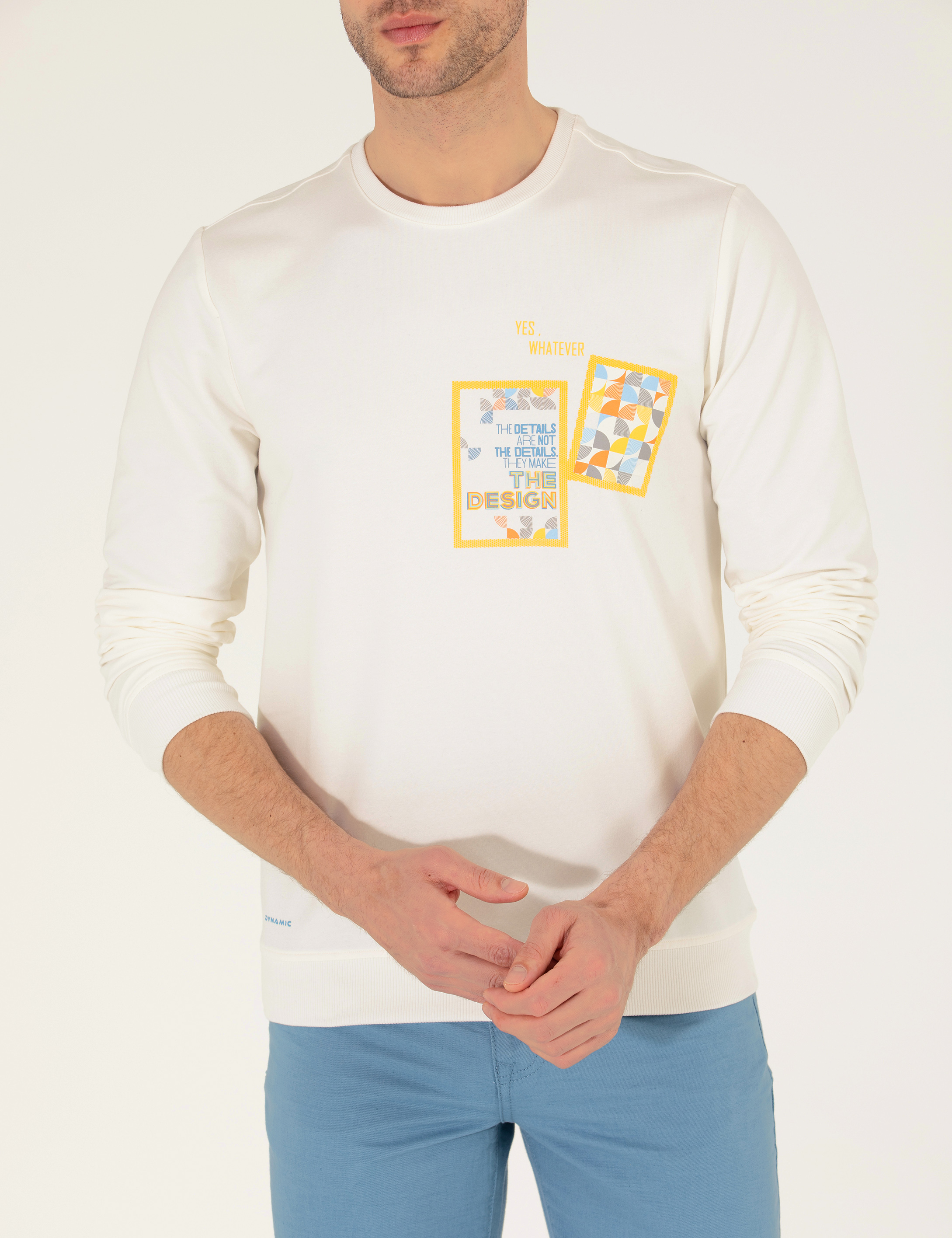 Pierre Cardin Ekru Sweatshirt görsel 6