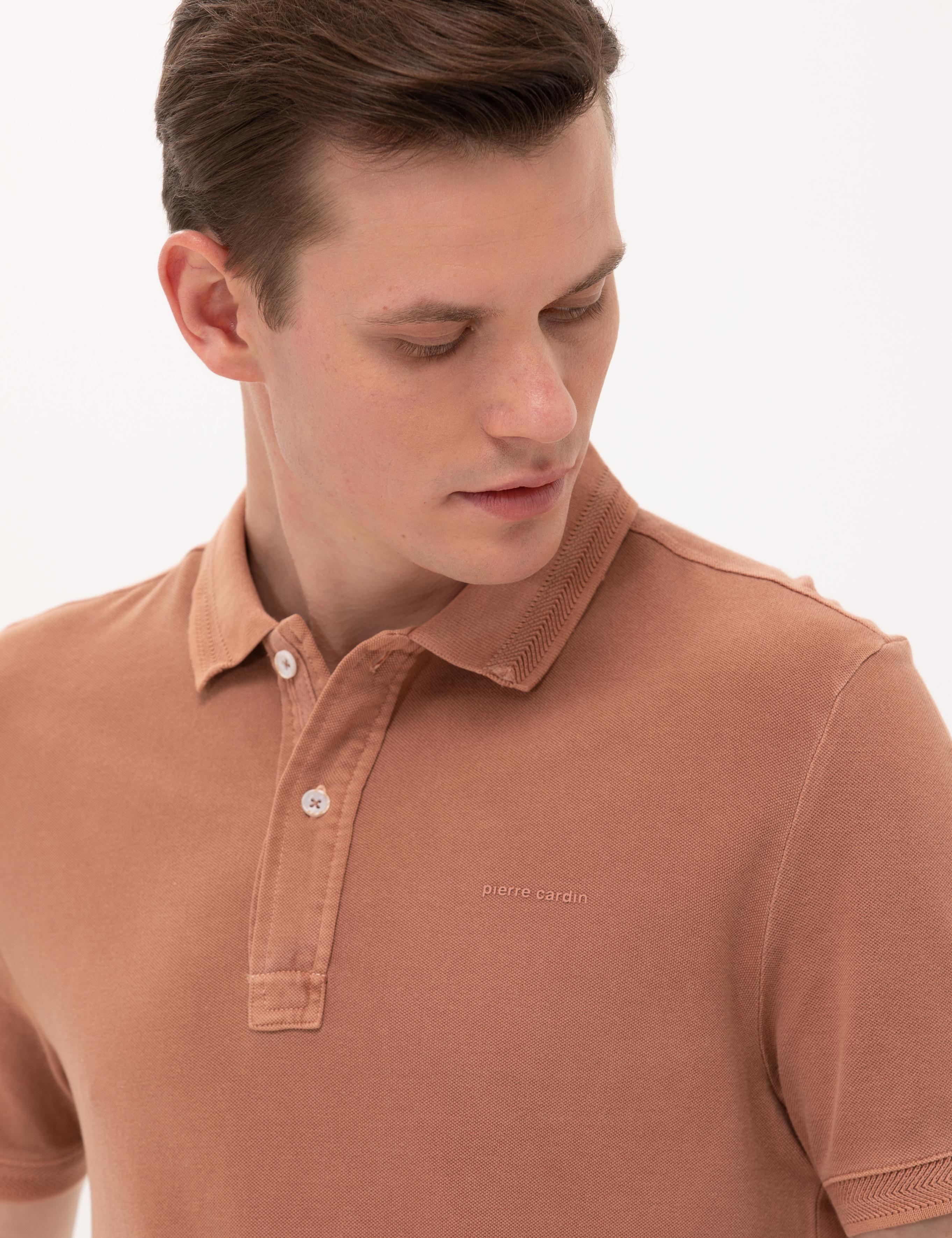 Kahverengi Slim Fit Polo Yaka Tişört