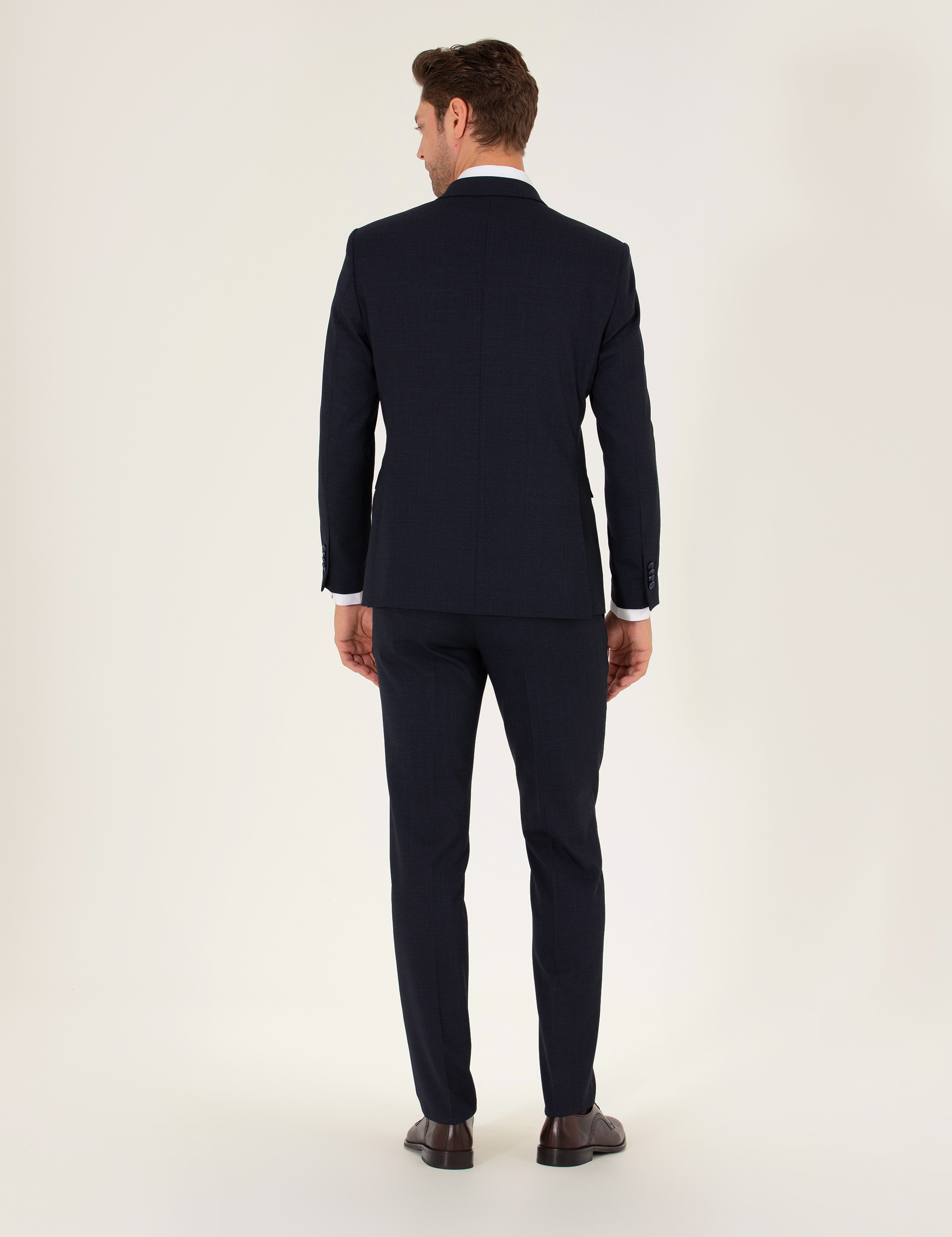 Lacivert Slim Fit Takım Elbise - Image 5