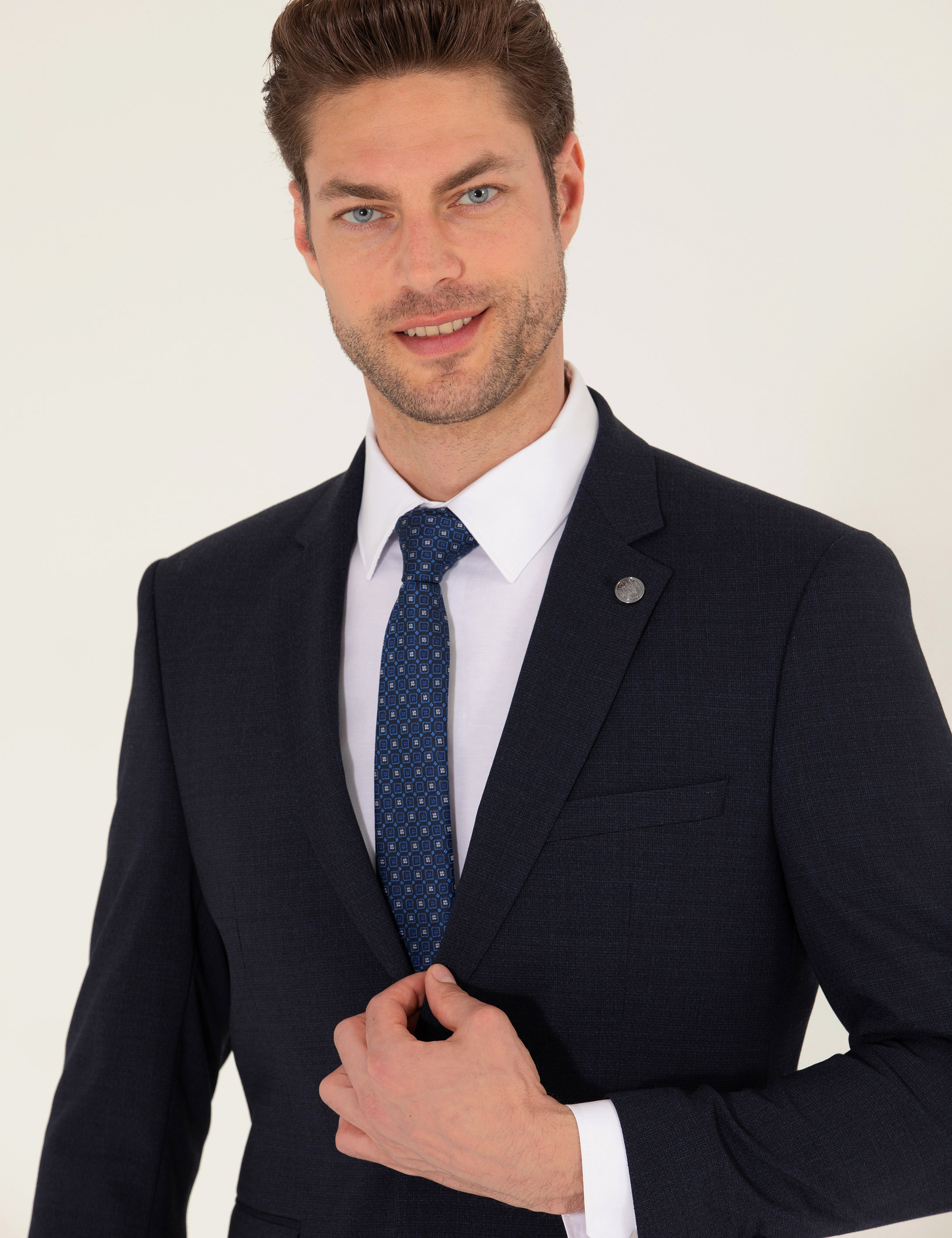 Lacivert Slim Fit Takım Elbise - Image 2