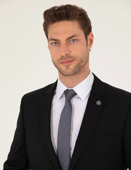 Siyah Ekstra Slim Fit Yün Takım Elbise - 50265000014