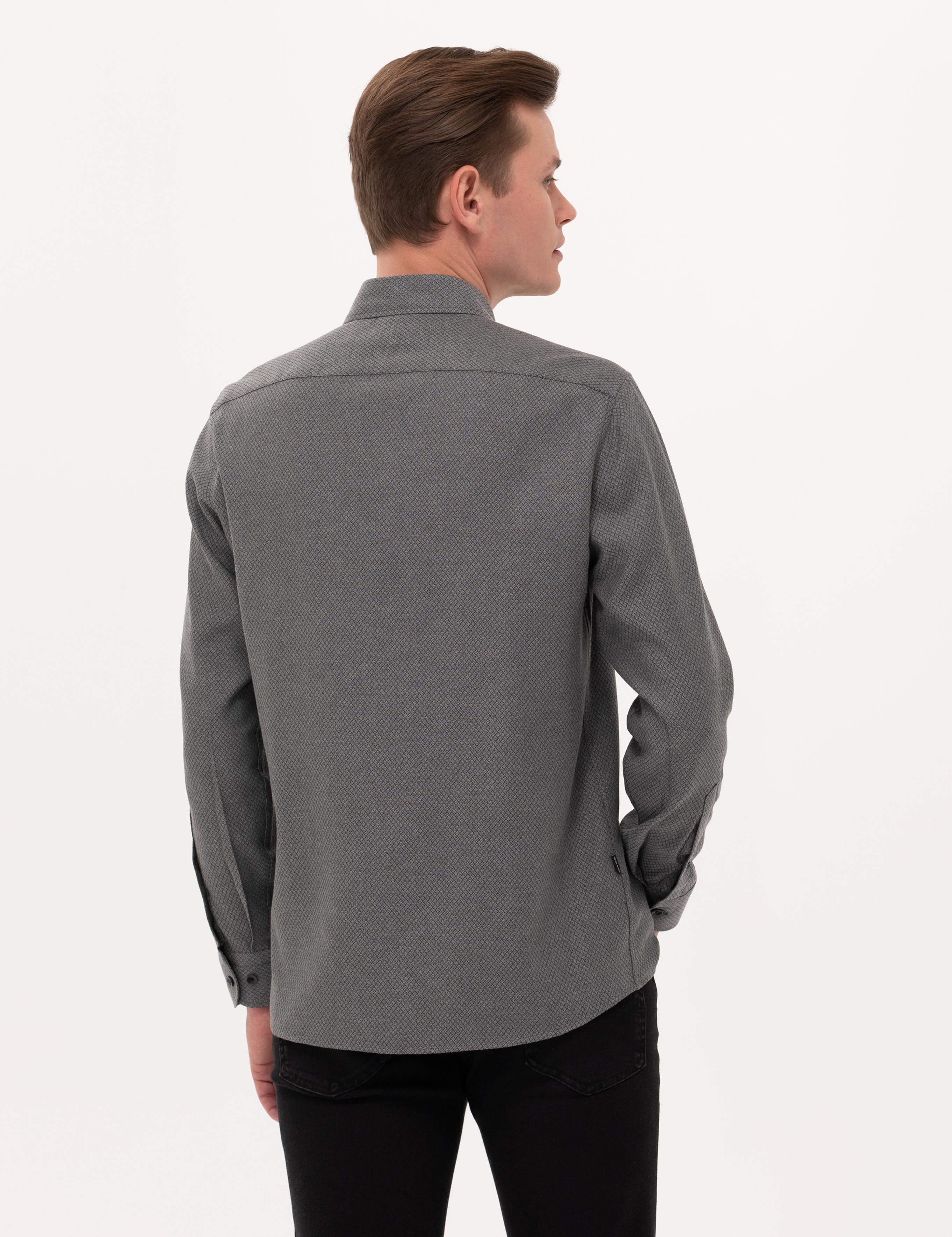 Siyah Slim Fit Uzun Kollu Gömlek