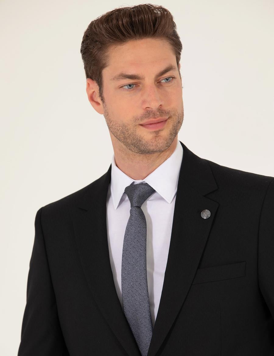 Siyah Slim Fit Takım Elbise