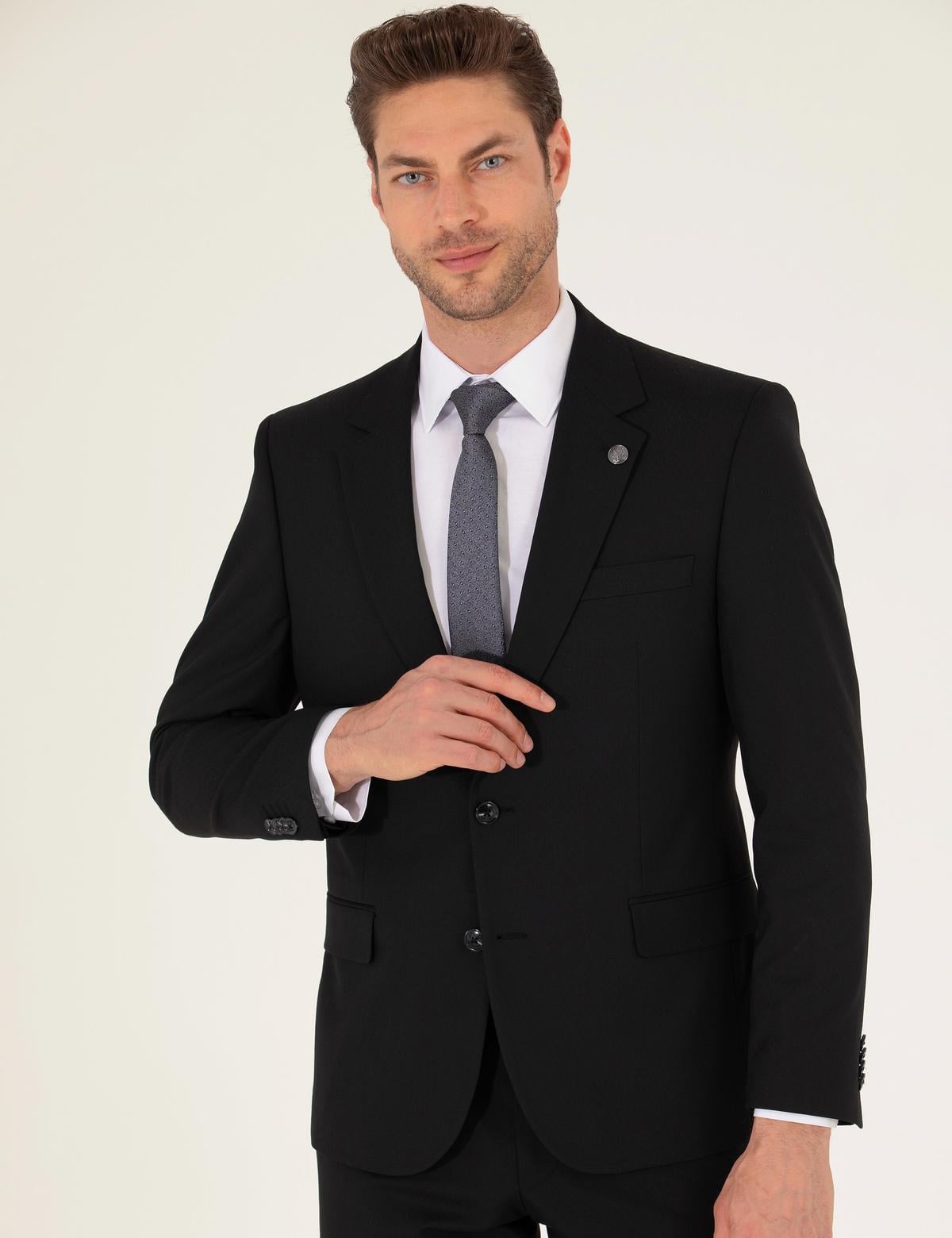 Siyah Slim Fit Takım Elbise - 50265936080