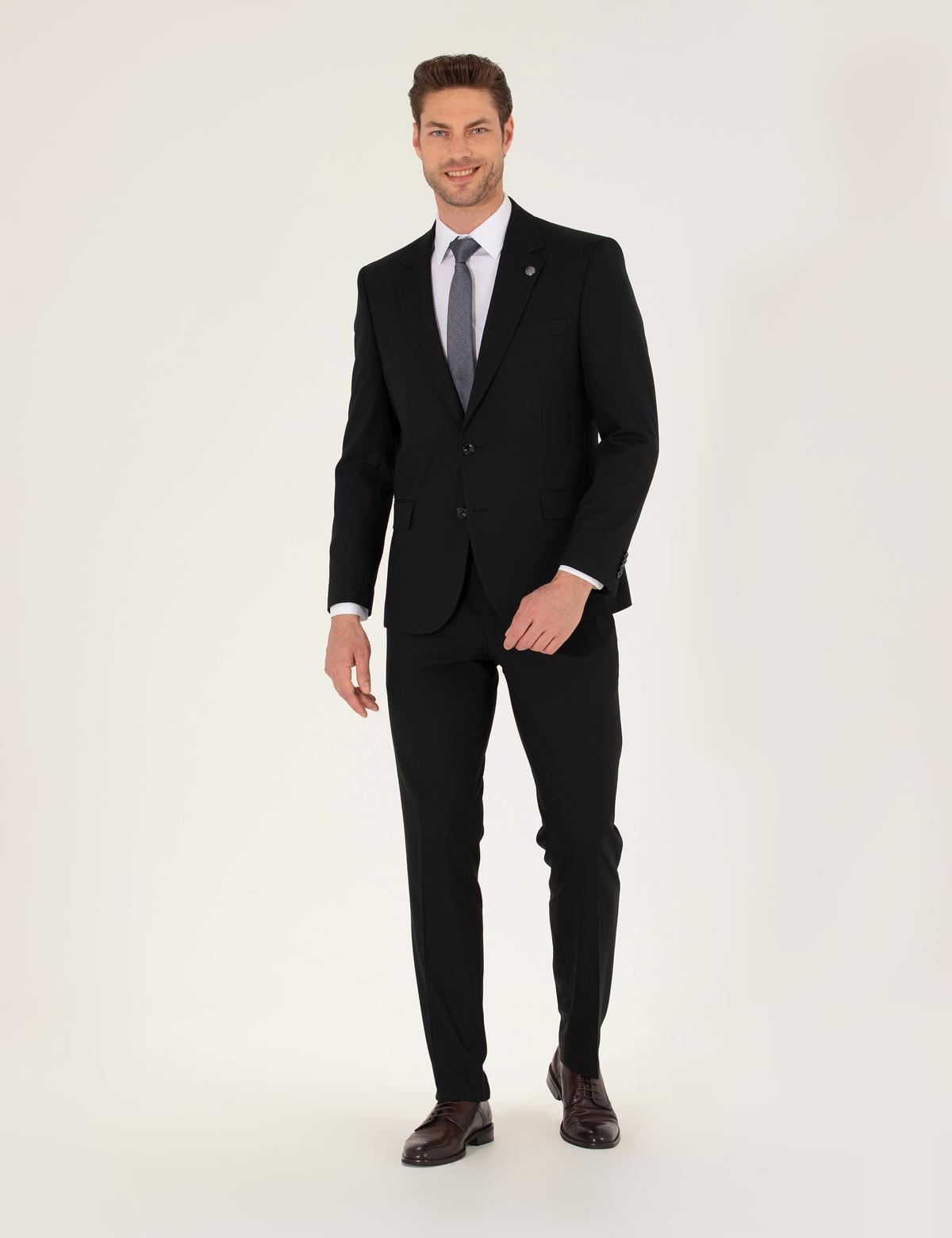 Siyah Slim Fit Takım Elbise - 50265936080