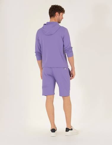 Lila Slim Fit Örme Şort
