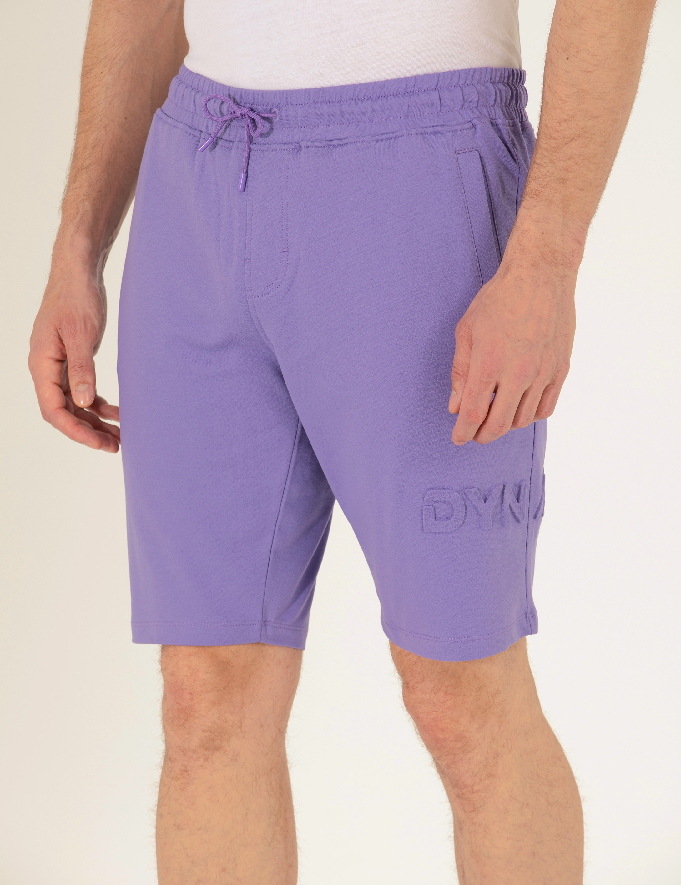 Lila Slim Fit Örme Şort - Image 6