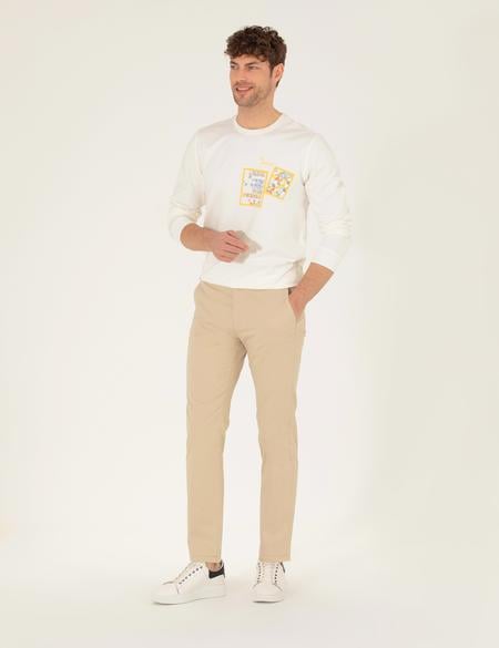 Bej Regular Fit Kanvas Pantolon - 50268860077