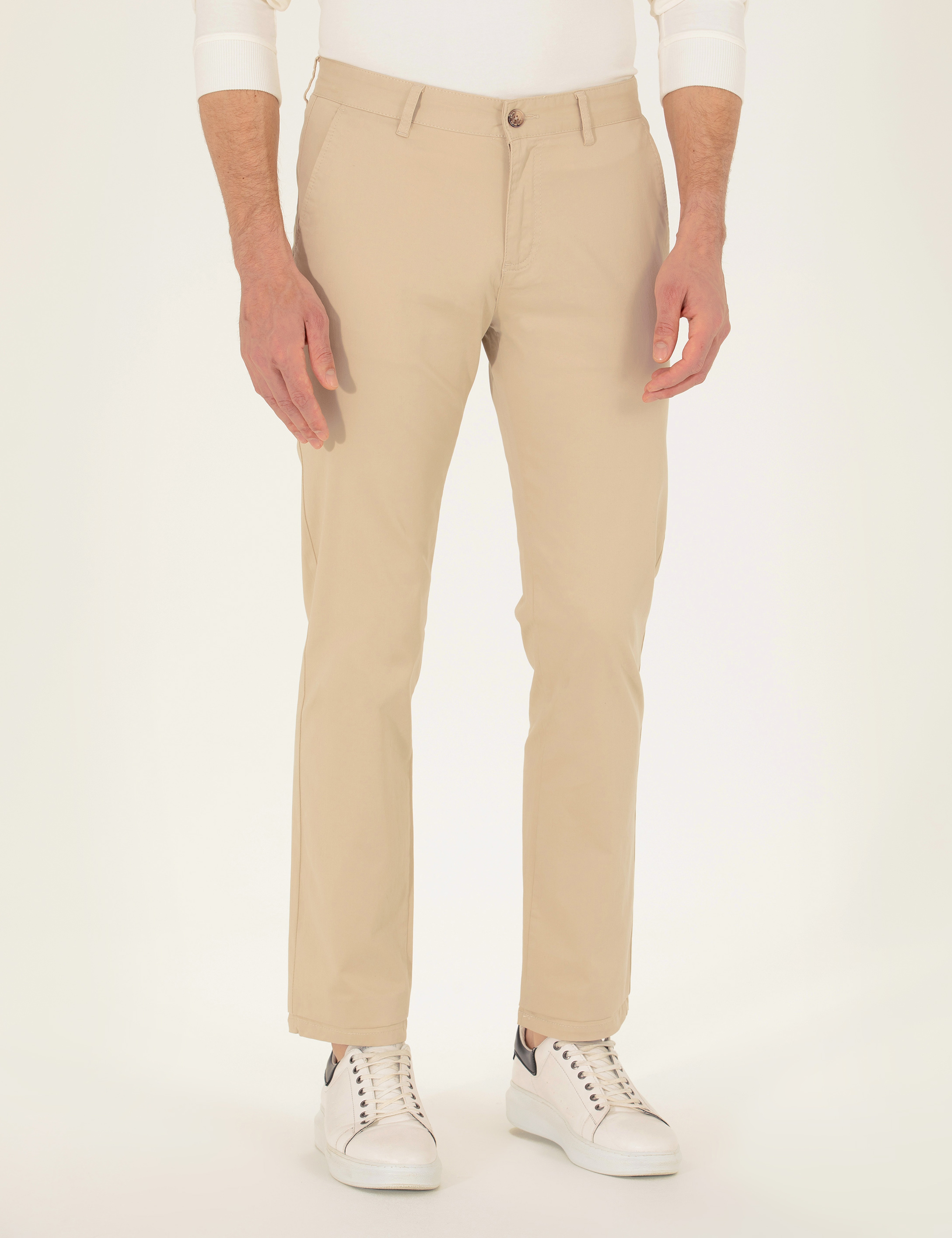 Camel Regular Fit Basic Kanvas Pantolon