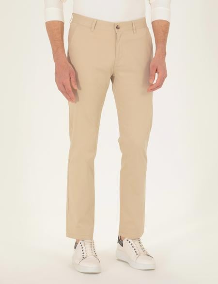 Bej Regular Fit Kanvas Pantolon - 50268860077