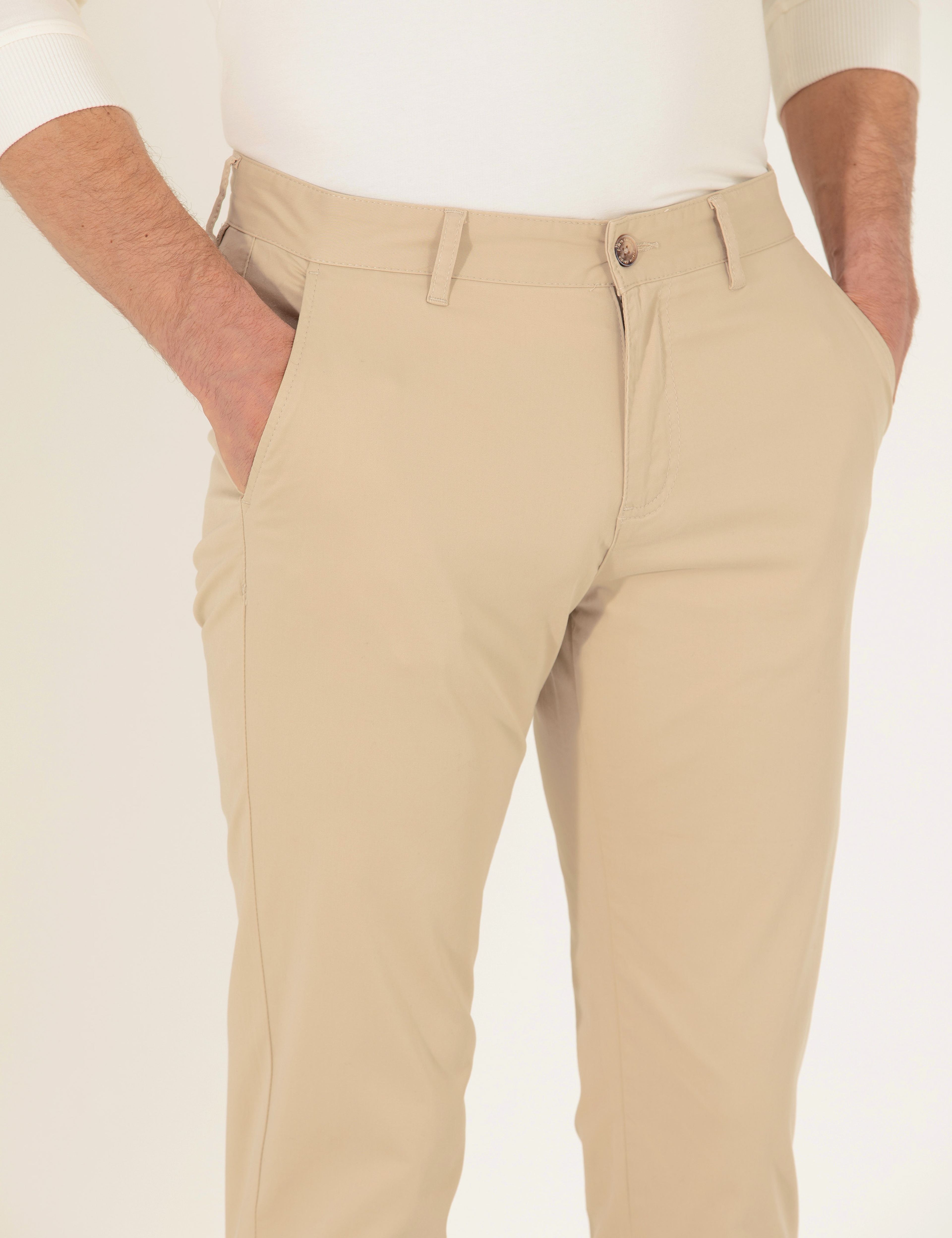 Camel Regular Fit Basic Kanvas Pantolon - Image 6