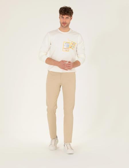 Bej Regular Fit Kanvas Pantolon - 50268860077